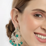 Gold-Plated Teardrop Shaped Chandbalis Earring